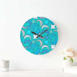 曇りブルームーン ラージ壁時計