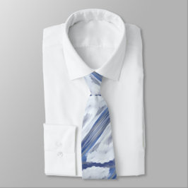 曇りベビーブルースカイ抽象芸術パターン ネクタイ