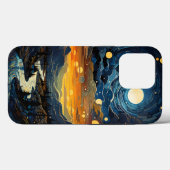 曇りマウンテンポインティリズムスタイル Case-Mate iPhoneケース (裏面 (横))