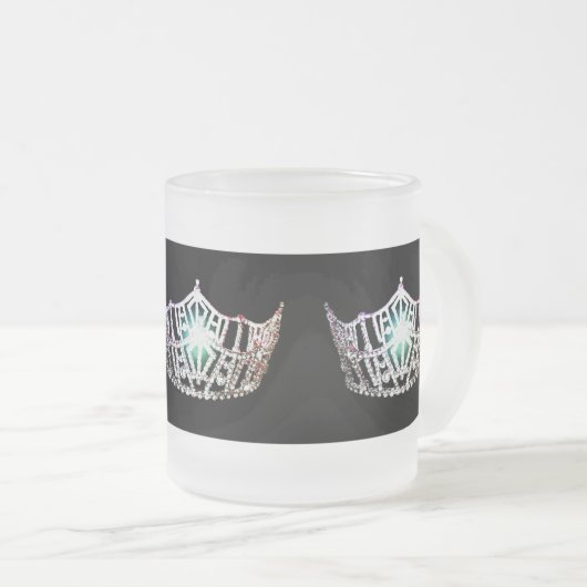 曇りマグアメリ恋しく思アクラウン フロストグラスマグカップ (正面右)