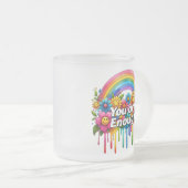 曇りマグカップ – あなたは十分である フロストグラスマグカップ (正面右)