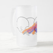 曇りマグカップ：ゲームがオン フロストグラスビールジョッキ (正面左)