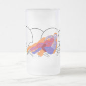 曇りマグカップ：ゲームがオン フロストグラスビールジョッキ (中央)