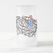 曇りマグカップ：フライ（高） フロストグラスビールジョッキ (中央)