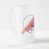 曇りマグカップ:勝利 フロストグラスビールジョッキ (正面左)