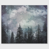 曇り冬の松の森 ラッピングペーパー (フラット)