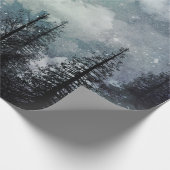 曇り冬の松の森 ラッピングペーパー (角)