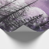 曇り冬の紫松林 ラッピングペーパー (角)