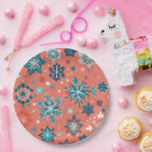 「曇り冬エレガンスクリスマス紙プレート」 ペーパープレート (パーティー)