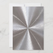 曇り冬 – シルバー – ブライダルシャワー招待 招待状 (裏面)