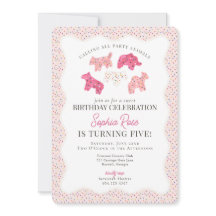 曇り動物のクッキー甘い誕生日パーティー