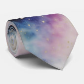 曇り夜の水彩星空 ネクタイ (ロール)