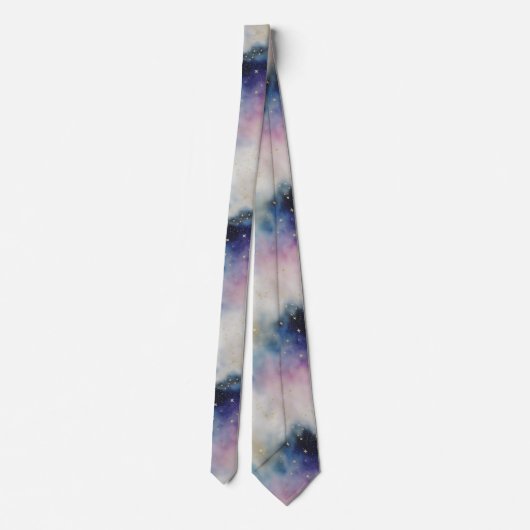 曇り夜の水彩星空 ネクタイ (裏面)