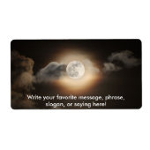 曇り夜の満月 ラベル (正面)