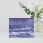 曇り夜海 – クリケットダイアン海アート ポストカード (スタンド正面)