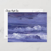 曇り夜海 – クリケットダイアン海アート ポストカード (正面/裏面)
