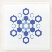 曇り対称性 ガラスコースター (正面)