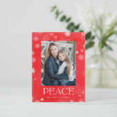 曇り平和の赤い水の色の写真 シーズンポストカード (スタンド正面)