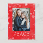 曇り平和の赤い水の色の写真 シーズンポストカード (正面)