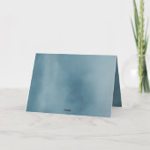 曇り平和アイスブルー水色非写真 シーズンカード (裏面)