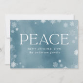 曇り平和アイスブルー水色非写真 シーズンカード (正面)