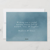 曇り平和アイスブルー水色非写真 シーズンカード (裏面)