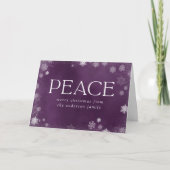 曇り平和紫色の水彩非写真 シーズンカード (正面)