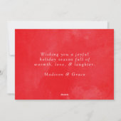 曇り平和赤い水の色なし シーズンカード (裏面)