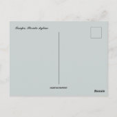 曇り日のタンパ・フロリダのスカイライン ポストカード (裏面)