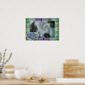 曇り日のハートの青 ポスター (キッチン)