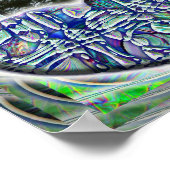 曇り日のハートの青 ポスター (角)