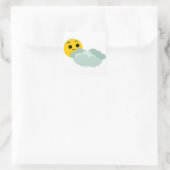 曇り日の天気トラッカーのステッカーシート スクエアシール (バッグ)