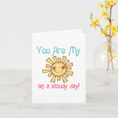 曇り日の太陽の光 カード (黄色い花)