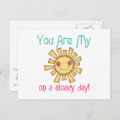 曇り日の太陽の光 ポストカード (正面/裏面)