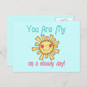 曇り日の太陽の光 ポストカード (正面/裏面)