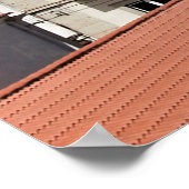 曇り日の朝のリスボン市の景色 ポスター (角)