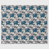 曇り日の白雲猫 ラッピングペーパー (フラット)