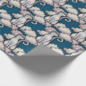 曇り日の白雲猫 ラッピングペーパー (角)