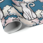 曇り日の白雲猫 ラッピングペーパー (ロールコーナー)
