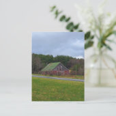 曇り日の納屋 ポストカード (スタンド正面)