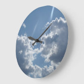 曇り日 ラージ壁時計 (傾斜)
