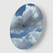 曇り日 ラージ壁時計 (傾斜)