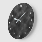 曇り木炭ブラックスカイ ラージ壁時計 (傾斜)