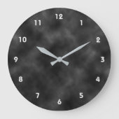 曇り木炭ブラックスカイ ラージ壁時計 (正面)