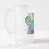 曇り泡立ちガラス製マグカップ フロストグラスビールジョッキ (左)