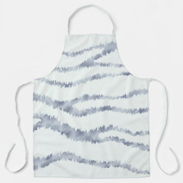 曇り灰色ゼブラ消しゴムスクラッチアート エプロン