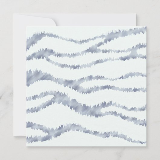 曇り灰色ゼブラ消しゴムスクラッチアート カード (正面)