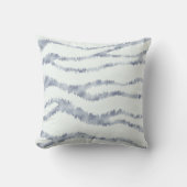 曇り灰色ゼブラ消しゴムスクラッチアート クッション (正面)