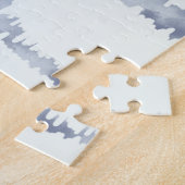 曇り灰色ゼブラ消しゴムスクラッチアート ジグソーパズル (側面)