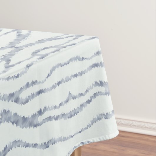 曇り灰色ゼブラ消しゴムスクラッチアート テーブルクロス (インサイチュ)